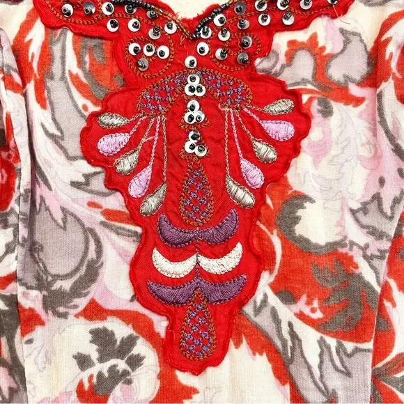 Chaudry KC Mini Sundress Embroidered Sequined Fully Lined Tiered Skirt - Small - Picture 4 of 16